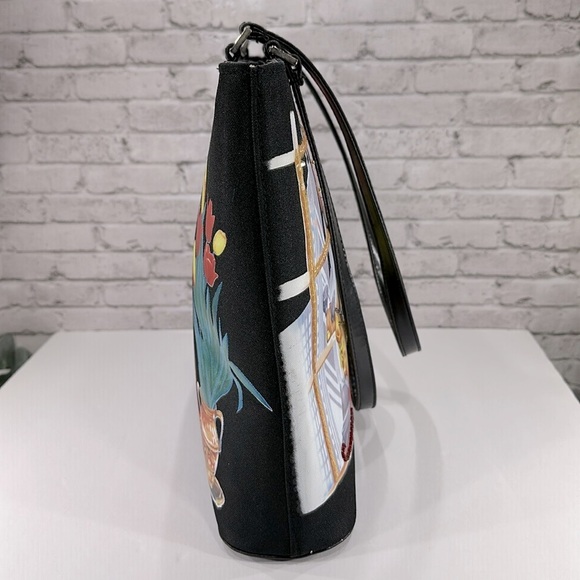 Vintage Inspired “Big City Socialite Lady” Black-Multi Retro Handbag Tote🖤EUC - Picture 5 of 10